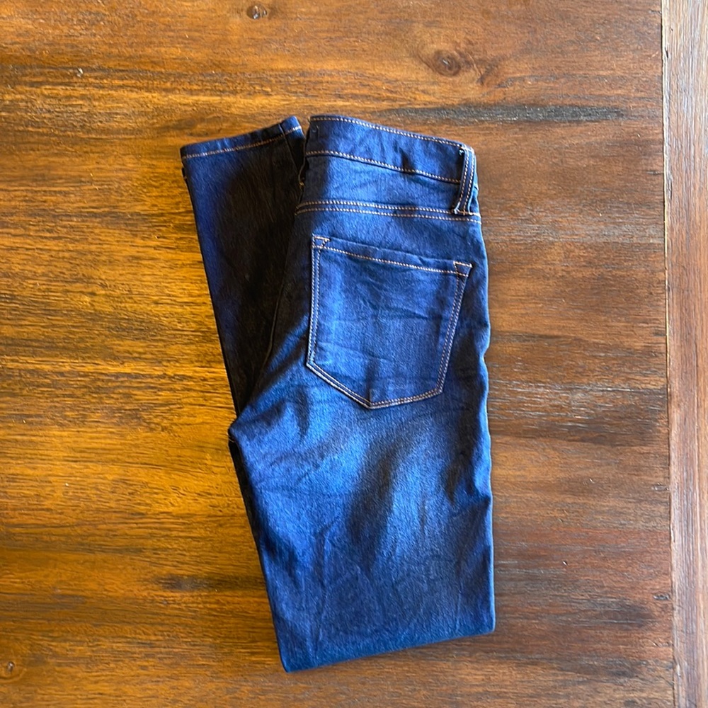{sets blue} High Rise Ankle Skinny